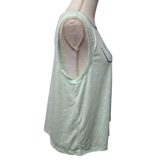 Old Navy Active Tank Top Green Love Gym Running Womens L Exercise Workout - Picture 5 of 8